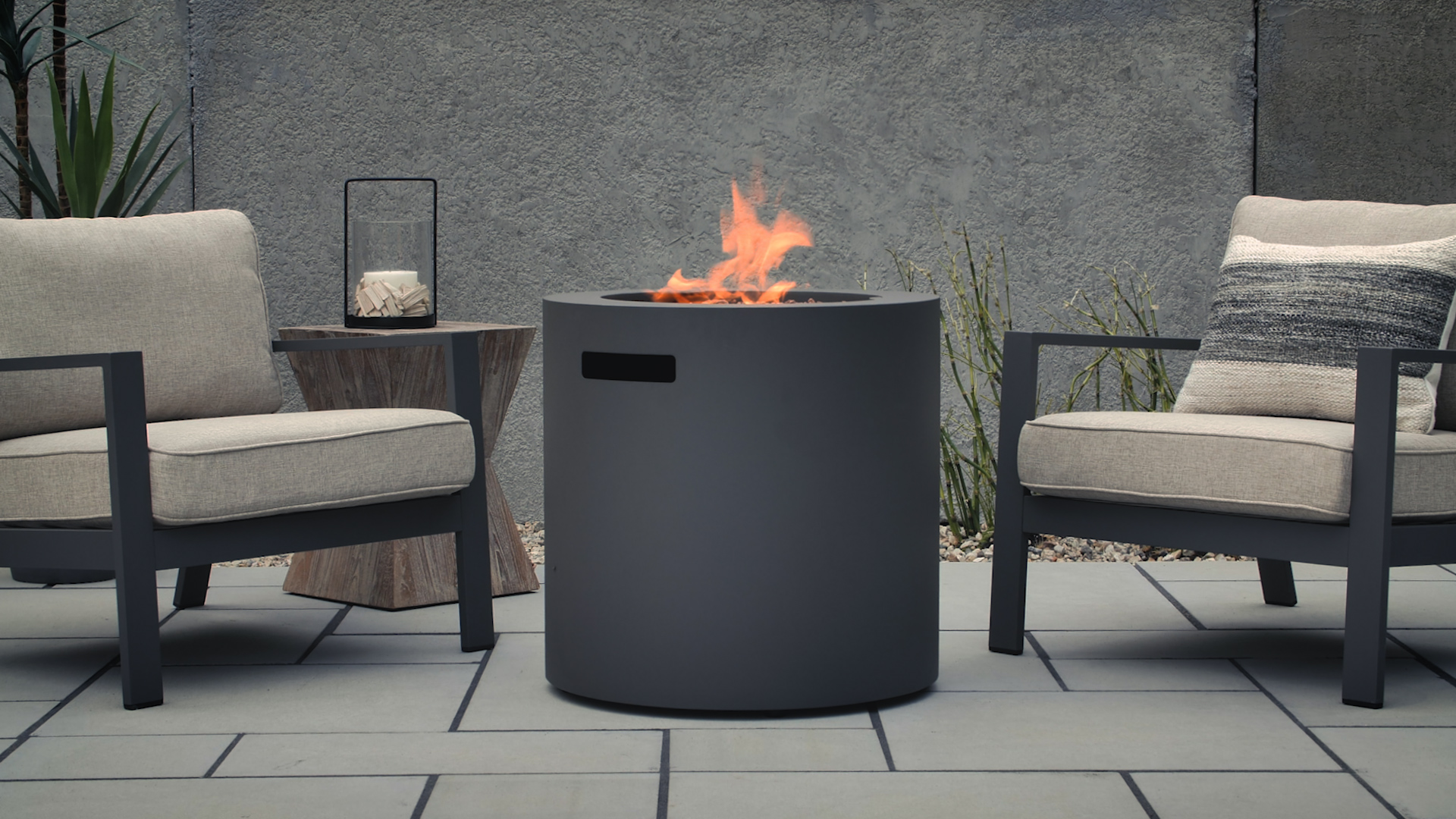Aegean Fire Pit Table with Hidden Tank